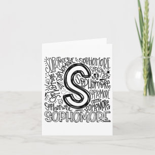 Sophomore 10. Klasse Typografie Ck an die Schule Karte