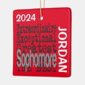 Sophomore Extraordinaire CUSTOM Keramikornament (Links)
