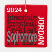 Sophomore Extraordinaire CUSTOM Keramikornament (Rückseite)