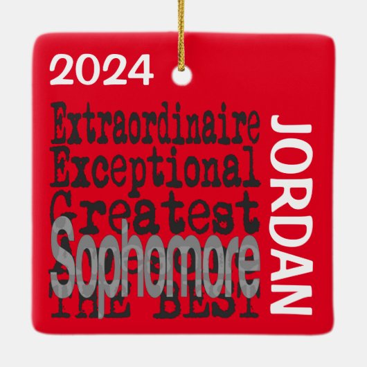 Sophomore Extraordinaire CUSTOM Keramikornament (Rückseite)