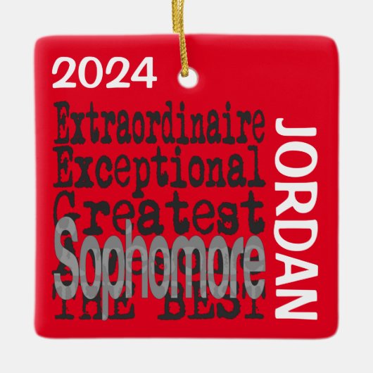 Sophomore Extraordinaire CUSTOM Keramikornament (Vorderseite)