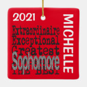 Sophomore Extraordinaire CUSTOM Keramikornament (Rückseite)
