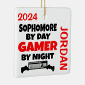 Sophomore-Lieben spielen Videospiele Keramikornament (Rechts)