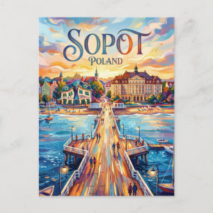 Sopot Polen Postkarte