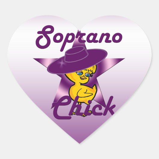Sopran-Küken #9 Herz-Aufkleber (Vorderseite)