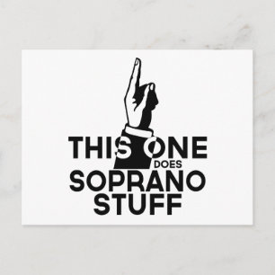 Sopran-Sachen - Lustige Sopran-Musik Postkarte