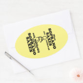 Sopran-Saxe Oval-Aufkleber verboten Ovaler Aufkleber (Umschlag)