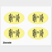 Sopran-Saxe Oval-Aufkleber verboten Ovaler Aufkleber (Blatt)