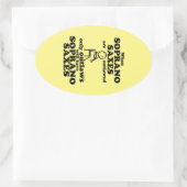 Sopran-Saxe Oval-Aufkleber verboten Ovaler Aufkleber (Tasche)