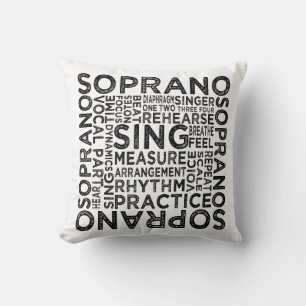 Sopran-Typografie Kissen