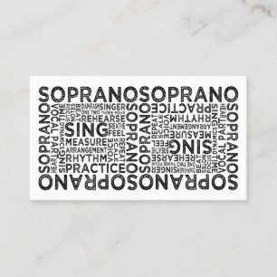 Sopran-Typografie Visitenkarte