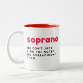 Soprangeschenk Tasse, niedliche lustige Geschenkid Zweifarbige Tasse (Links)