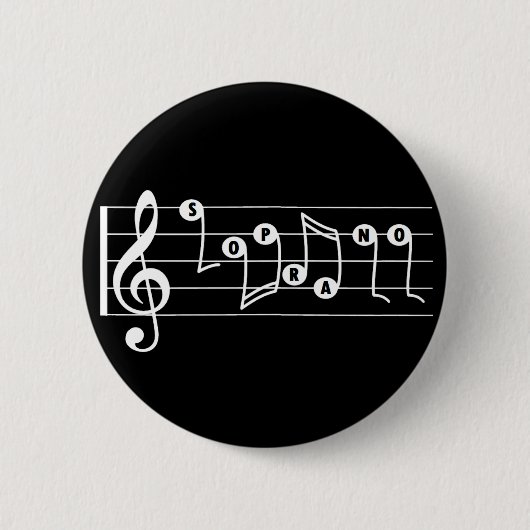 Sopranistin Musical Button (schwarz) (Vorderseite)