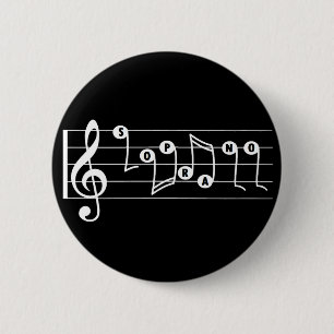 Sopranistin Musical Button (schwarz)