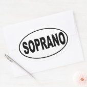 Soprano Music Lover Ovaler Aufkleber (Umschlag)