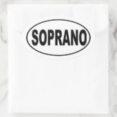 Soprano Music Lover Ovaler Aufkleber (Tasche)