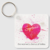 Soprano Musical Heart Singing Part Schlüsselanhänger (Vorderseite)