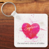 Soprano Musical Heart Singing Part Schlüsselanhänger (Vorderseite)