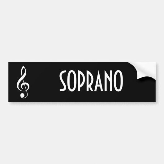 Soprano-Musik-Autoaufkleber-Geschenk Autoaufkleber (Vorne)