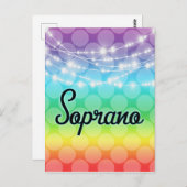 Soprano Rainbow LGBT Gay Lights Singer Postkarte (Vorne/Hinten)