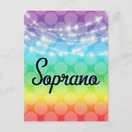 Soprano Rainbow LGBT Gay Lights Singer Postkarte