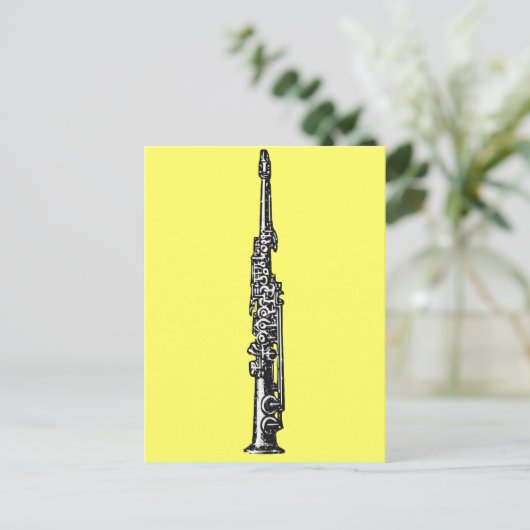Soprano Sax Postkarte (Stehend Vorderseite)