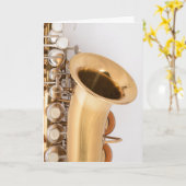 Soprano Saxophon Geburtstagskarte Karte (Gelbe Blume)
