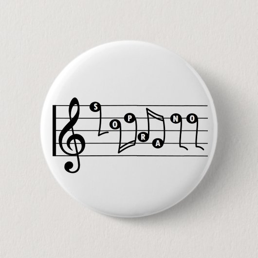 Soprano Singer Musical Button (Vorderseite)