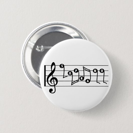 Soprano Singer Musical Button (Vorne & Hinten)
