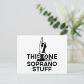 Soprano Stuff - Funny Soprano Musik Postkarte (Stehend Vorderseite)