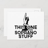 Soprano Stuff - Funny Soprano Musik Postkarte (Vorne/Hinten)