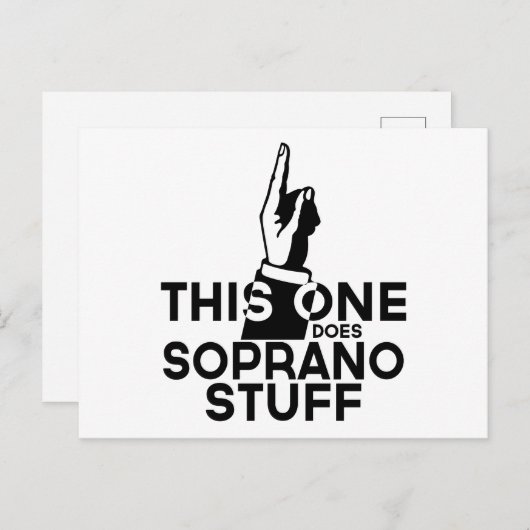 Soprano Stuff - Funny Soprano Musik Postkarte (Vorne/Hinten)