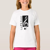 Soprano Treble Clef Musik Sängerchor Chor T-Shirt (Vorderseite)