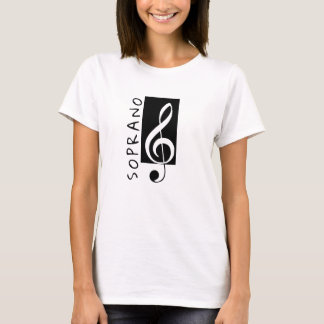 Soprano Treble Clef Sängermusik Chor T-Shirt