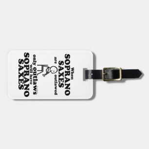 Sopranskrankheiten verboten gepäckanhänger