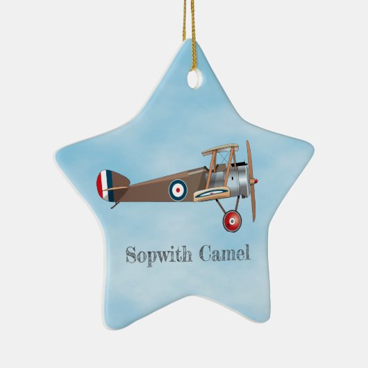 Sopwith Camel Keramik Ornament (Rechts)