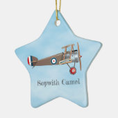 Sopwith Camel Keramik Ornament (Links)