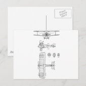 SOPWITH CAMEL POSTKARTE (Vorne/Hinten)