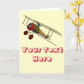 Sopwith Camel und Pilot Karte (Gelbe Blume)