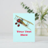 Sopwith Camel und Pilot Postkarte (Stehend Vorderseite)