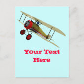 Sopwith Camel und Pilot Postkarte (Vorderseite)