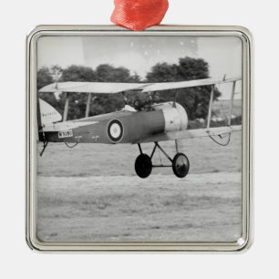 Sopwith Flugzeug-Start Silbernes Ornament