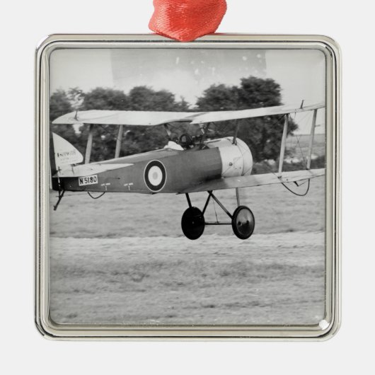 Sopwith Flugzeug-Start Silbernes Ornament (Vorne)