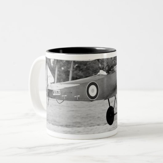 Sopwith Flugzeug-Start Zweifarbige Tasse (Vorderseite Links)