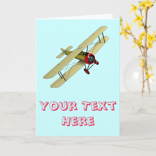 Sopwith Kamel-Doppeldecker Karte (Gelbe Blume)