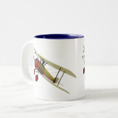 Sopwith Kamel und Pilot Zweifarbige Tasse (Vorderseite Links)