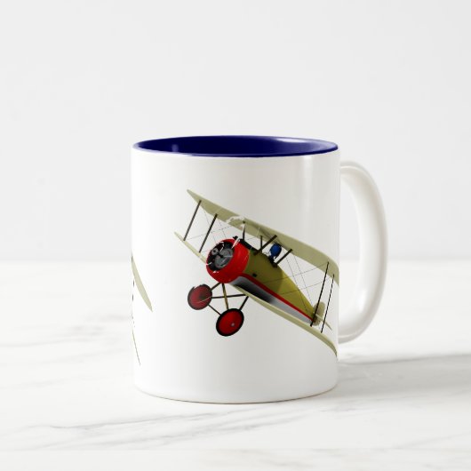 Sopwith Kamel und Pilot Zweifarbige Tasse (VorderseiteRechts)