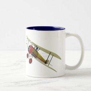 Sopwith Kamel und Pilot Zweifarbige Tasse