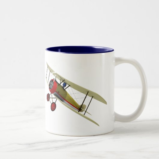Sopwith Kamel und Pilot Zweifarbige Tasse (Rechts)