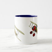 Sopwith Kamel und Pilot Zweifarbige Tasse (Mittel)